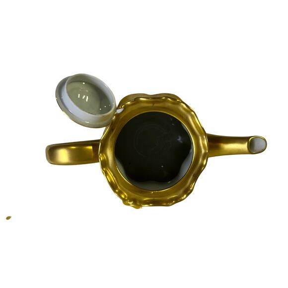 Antique Early 20th Century Hutschenreuther Gelb Bavaria Gilt 4-PC Coffee Tea Set - Picture 3 of 16